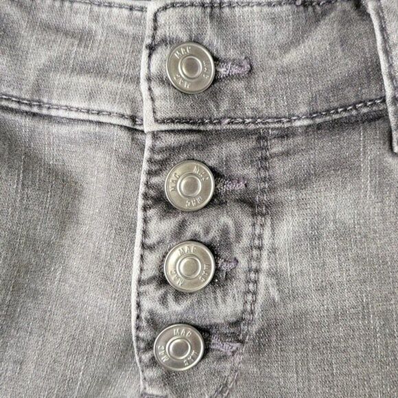 Vintage Y2K MAC-Jeans Mens 34 Gray  Chambray Button Front Shorts Germany - Picture 9 of 9